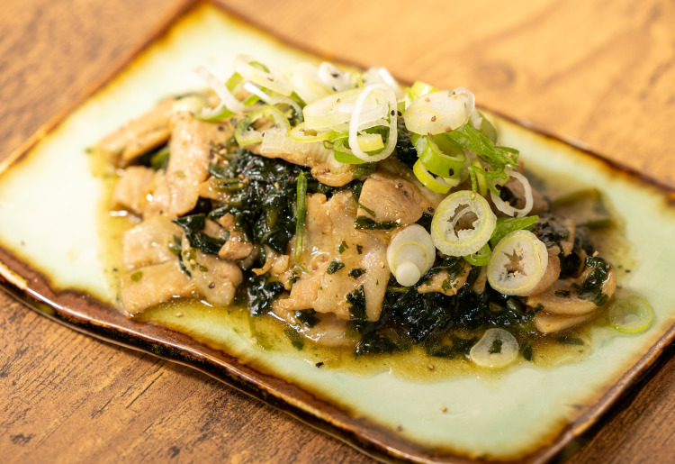 豚肉とモロヘイヤの炒め物