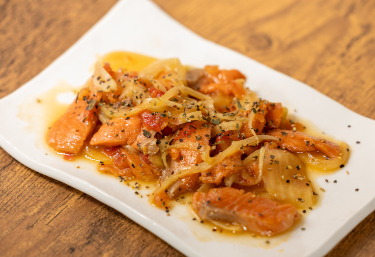 和風サーモンマリネ